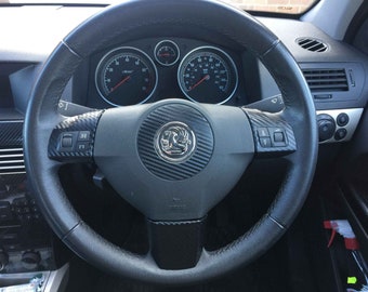 ASTRA H Mk5 fitting 3D Carbon Fibre effect steering wheel trim (2004–2010)