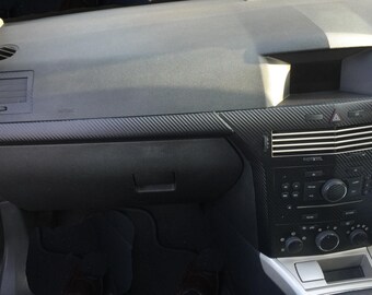 ASTRA H Mk5 fitting 3D Carbon Fibre effect dash kit + front strip (2004–2010)