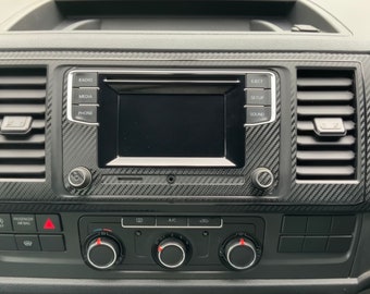 VW Volkswagen T6 Transporter fitting Carbon Fibre Effect Dash Kit 2015 - 21