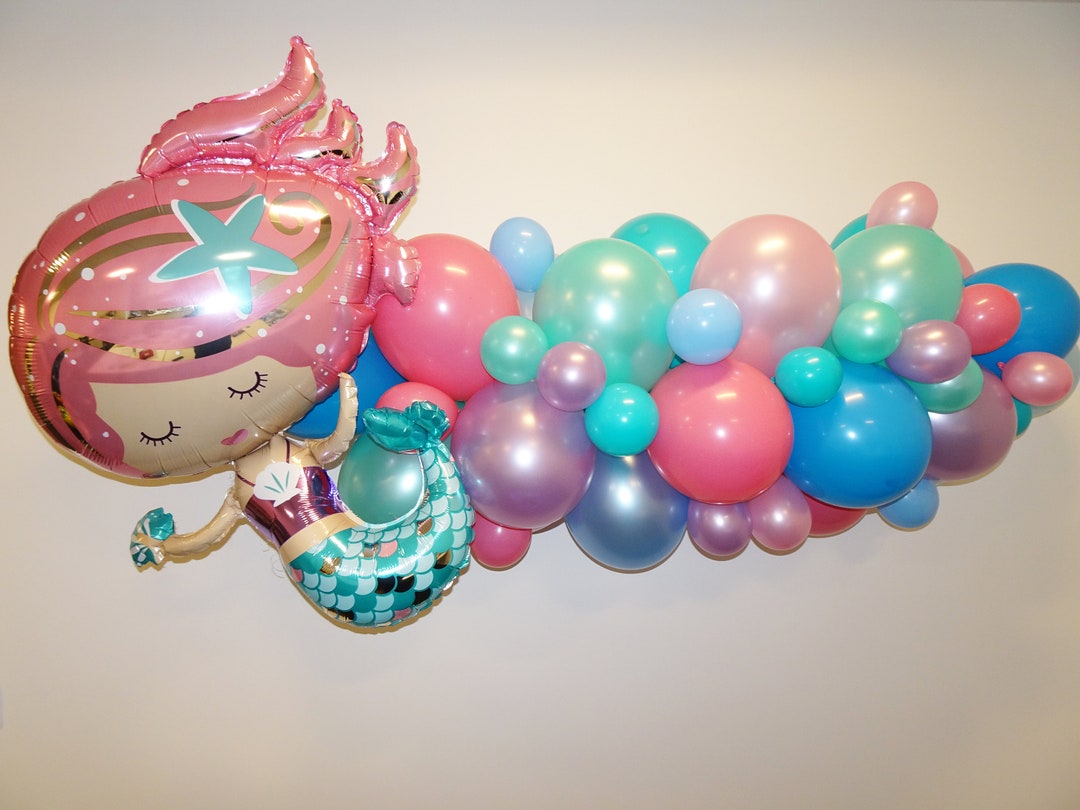 Children's Mermaid Balloon Garland Kit Balloon Arch Kit Etsy