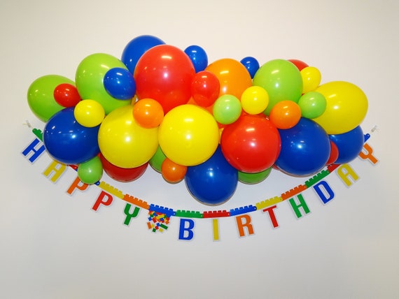 lego balloon garland