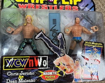 WCW NWO 1999 Chris Jericho & Dean Malenko Grip N Flex Wrestlers