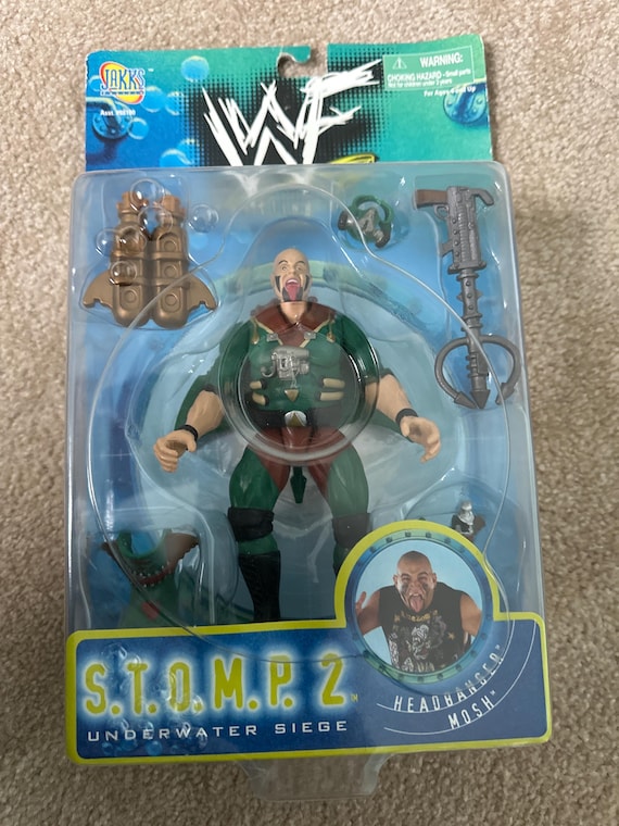 太*拳様 Underground sea WWF STOMP 2 Underwater Siege Headbanger MOSH 1998 Vintage *free