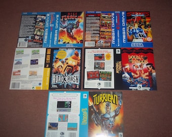 Incrustations/oeuvres d&#39;art de remplacement pour sega megadrive pal.grande sélection.