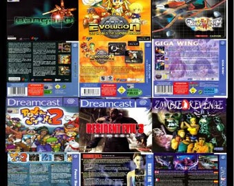 replacement sega dreamcast game case inlays.full a-z pal titles available.