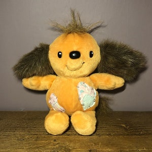 Applaudissements, vintage des années 1980, patchs doux pour chiots, oreilles souples, disquettes duveteuses, cartes poinçon, petite peluche, 8 po., couette nostalgique rare