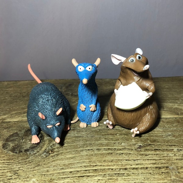 Ratatouille Disney/Pixar PVC Figures 6/7cm Remy/ Emile/ Git / Rats/ Rat Toppers Read Details