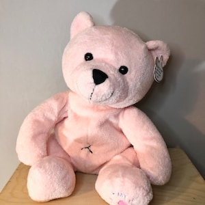 Chad Valley Woolworths Vintage Pink My First Bear Beanie Super Soft X Tummy W tag 2000s Baby Pink Plushie plush Nostalgic Rare Comforter Etsy