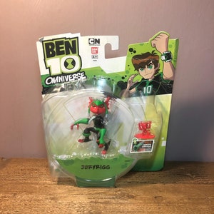 BEN 10 Omniverse CN Bandai Retro Sealed Figure JURYRIGG Blister Pack w/ Omnitrix Challenge Figure/ Slight Storage Wear/ Alien Hero Figure