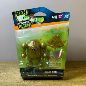 BEN 10 Ultimate Alien Limited Edition Gold NRG w/Gold Ultimatrix Disc Bandai CN Sealed Packet Action Figure Toy Retired Stock #37905