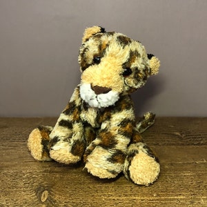 Vintage GUND Jungle Cats Leopard Cub Plush: 6&quot; Beanie Comforter Toy