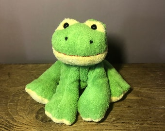CHAD Valley Woolworths Green Frog 19cm Beanie Retro Vintage Comforter Plush/Plushie 00s Super Soft Chamois Toy Nostalgic Memories