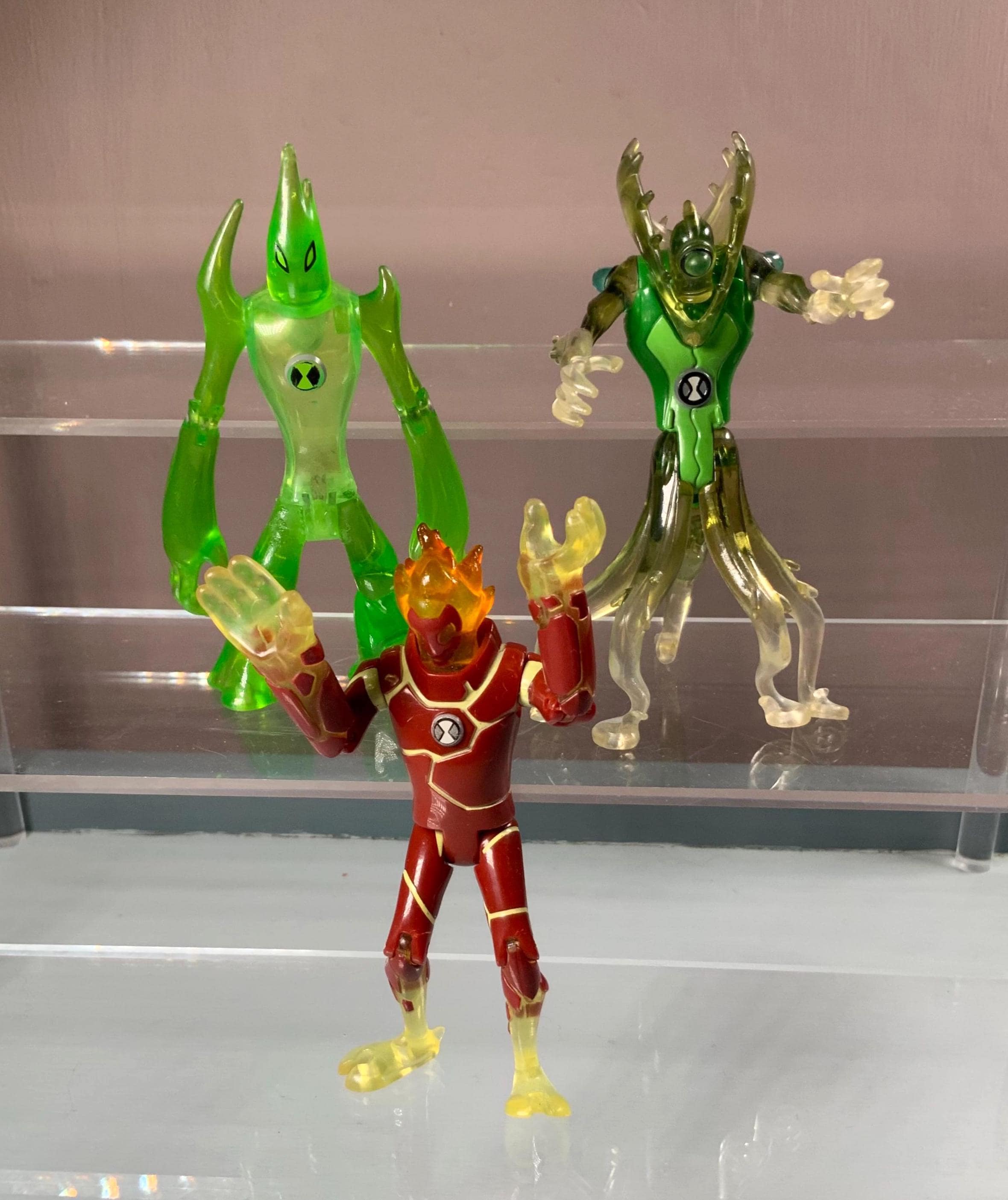 BEN 10, Bandai, Battle Pose Alien Wildvine, Heatblast & Green