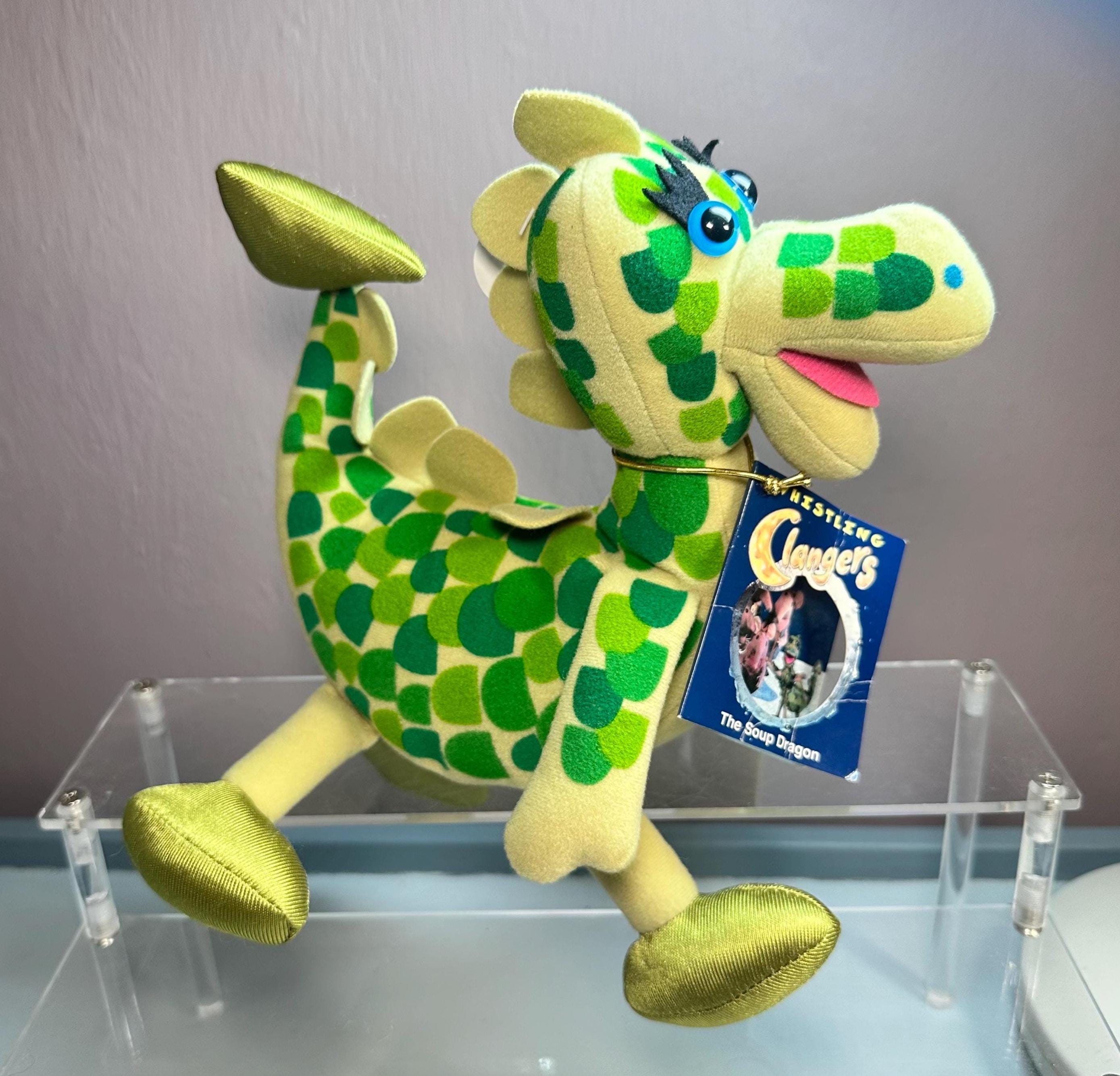 GOLDEN BEAR, Clangers, 1999, Green Soup Dragon Plush With Sound - Main Image
