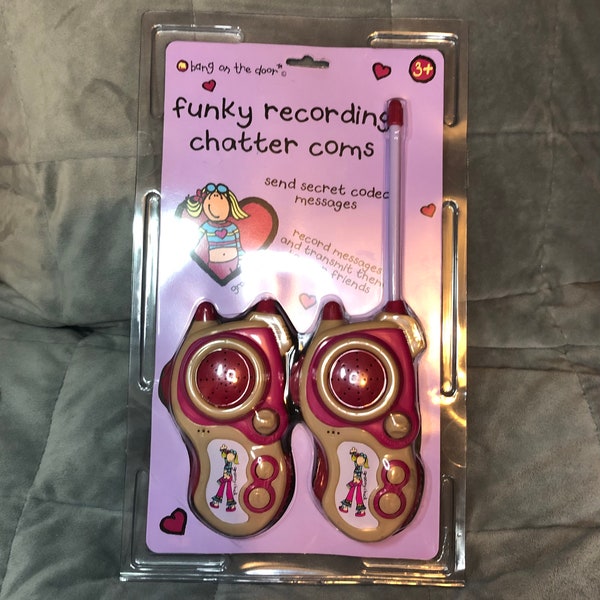 Groovy Chick Bang on the Door Rare Funky Recording Chatter Coms Walkie Talkies Secret Messages Electronic Toys Y2K Retro