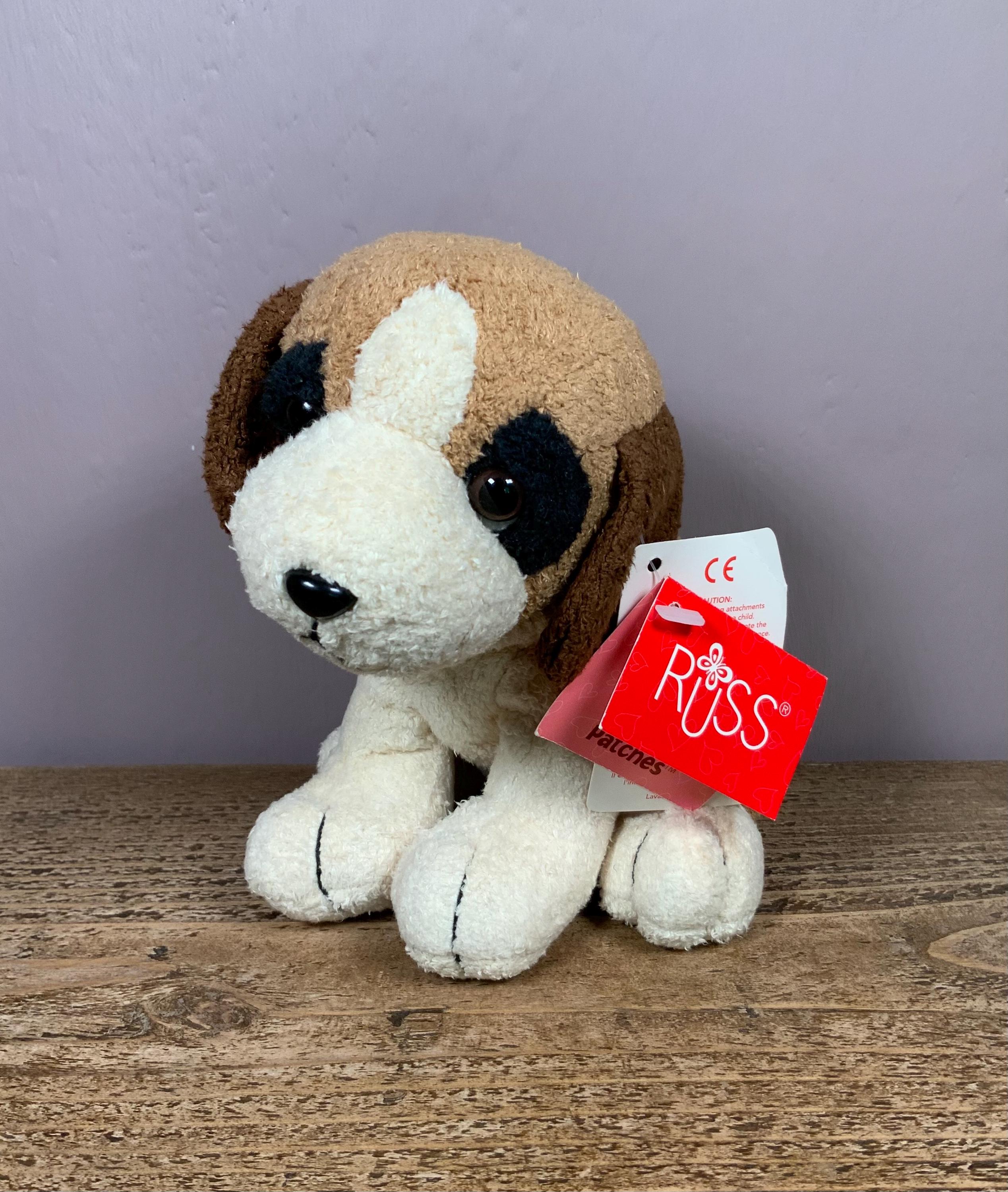 RUSS Berrie & Co, 1990s Luv Pets, PATCHES Dog, Brown, Tan, Beige