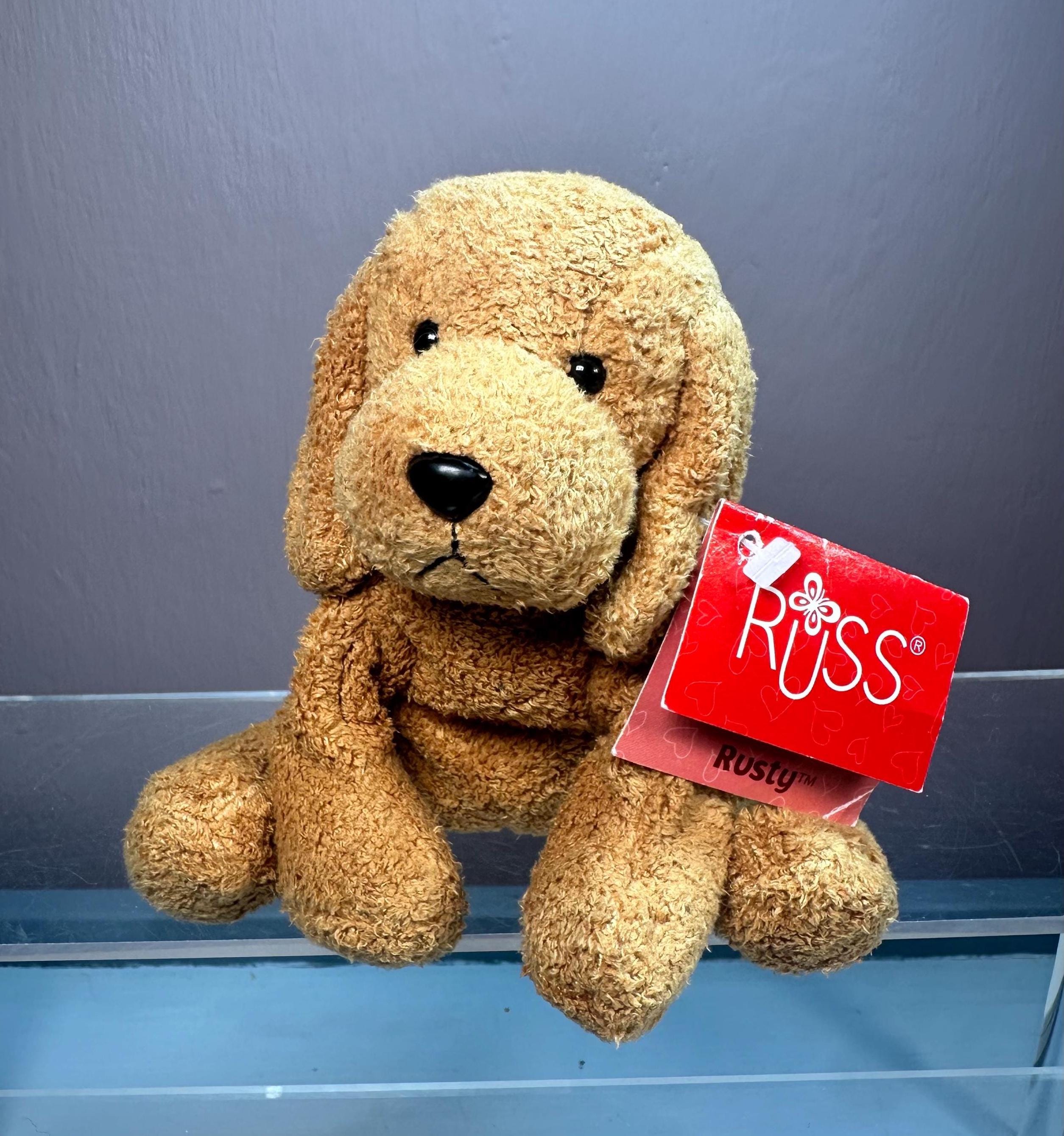RUSS Berrie & Co Luv Pets RUSTY Golden Brown Puppy/dog Soft Plush