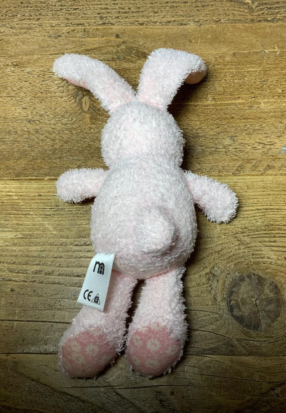 Mothercare Rare 6 My First Pink Bunny MC311 Mini Version Floral Floppy Ears Beanie Plush Soft Comforter Baby Etsy UK