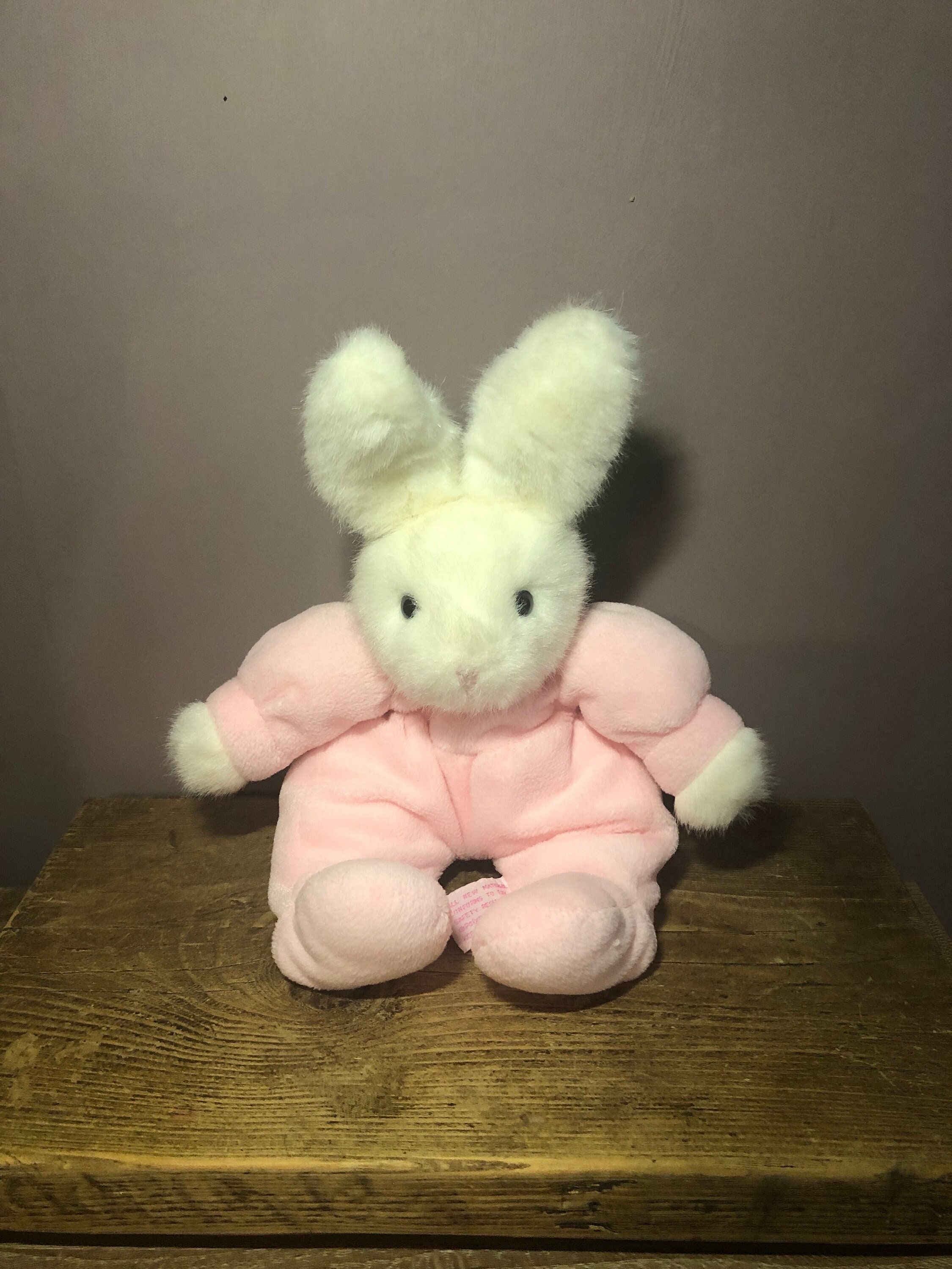 RUSS BERRIE ホワイトベア ピンクパープル ピエロ インポート未使用品 Vintage Russ Berrie Pink Bunny Plush: Rare Collectible Comforter