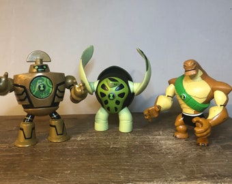 BEN 10 Action Figure Bundle/ Omniverse Humungousaur/ Gold Clockwork Ultimate Alien/ Terraspin Turtle/ Figures/ Rare/ Bandai/ Cartoon Network