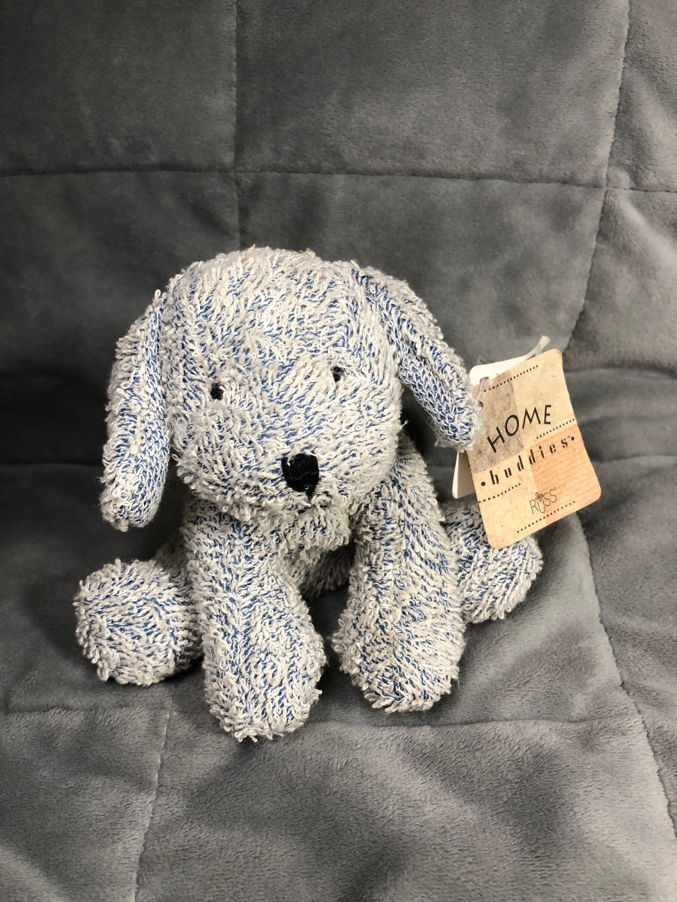 Russ Berrie 1997 Home Buddies Romper Blue Puppy Dog #4884 Terry