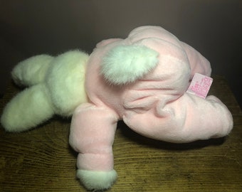 Vintage Russ Berrie Pink Bunny Plush: Rare Collectible Comforter