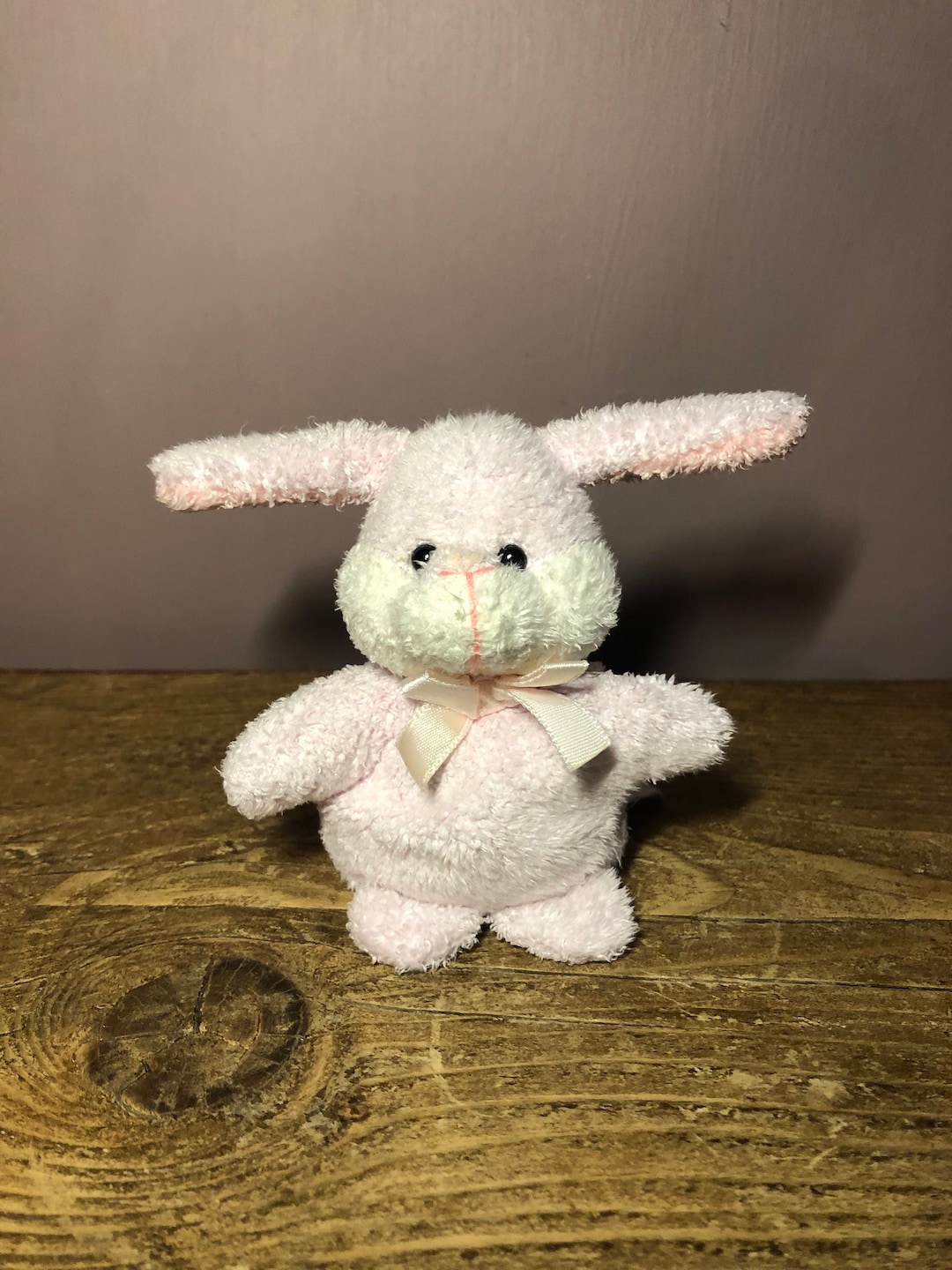 Russ Rabbits RUSS Berrie Rare Tiny Small Bunny Rabbit Chamois Beanie 9cm Lilac/white ...