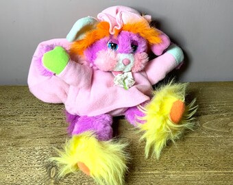 Vintage 1987 Mattel Pancake Popple Plush: 80s Retro Toy