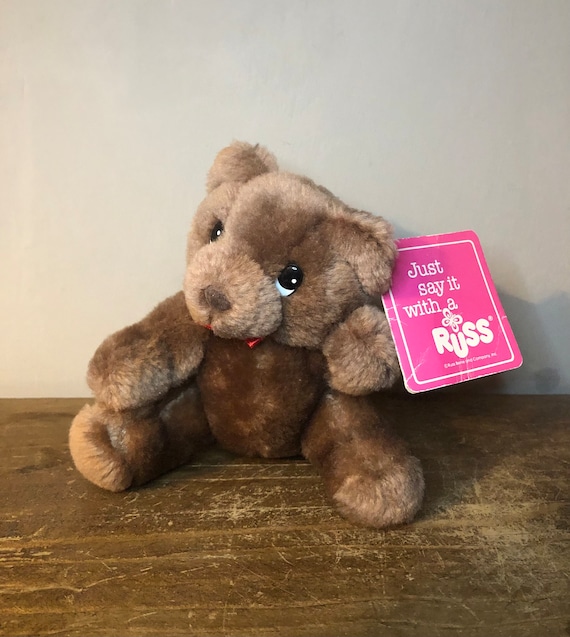 Russ Berrie Vintage 70s 80s Luv Pets Corky Brown Bear 182 Small Plush Teddy 6 Red Bow Stuffed Toy Etsy Australia