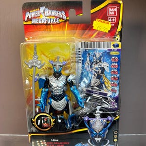 未開封VRAKアクションフィギュア：パワーレンジャー メガフォース - バンダイ（10cmブリスターパック、カード付き）