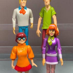Scooby-Doo Hanna-Barbera (S07) Cartoon Network, bewegliche Figuren, Zottel, Fred, Velma & Daphne, 10-15 cm