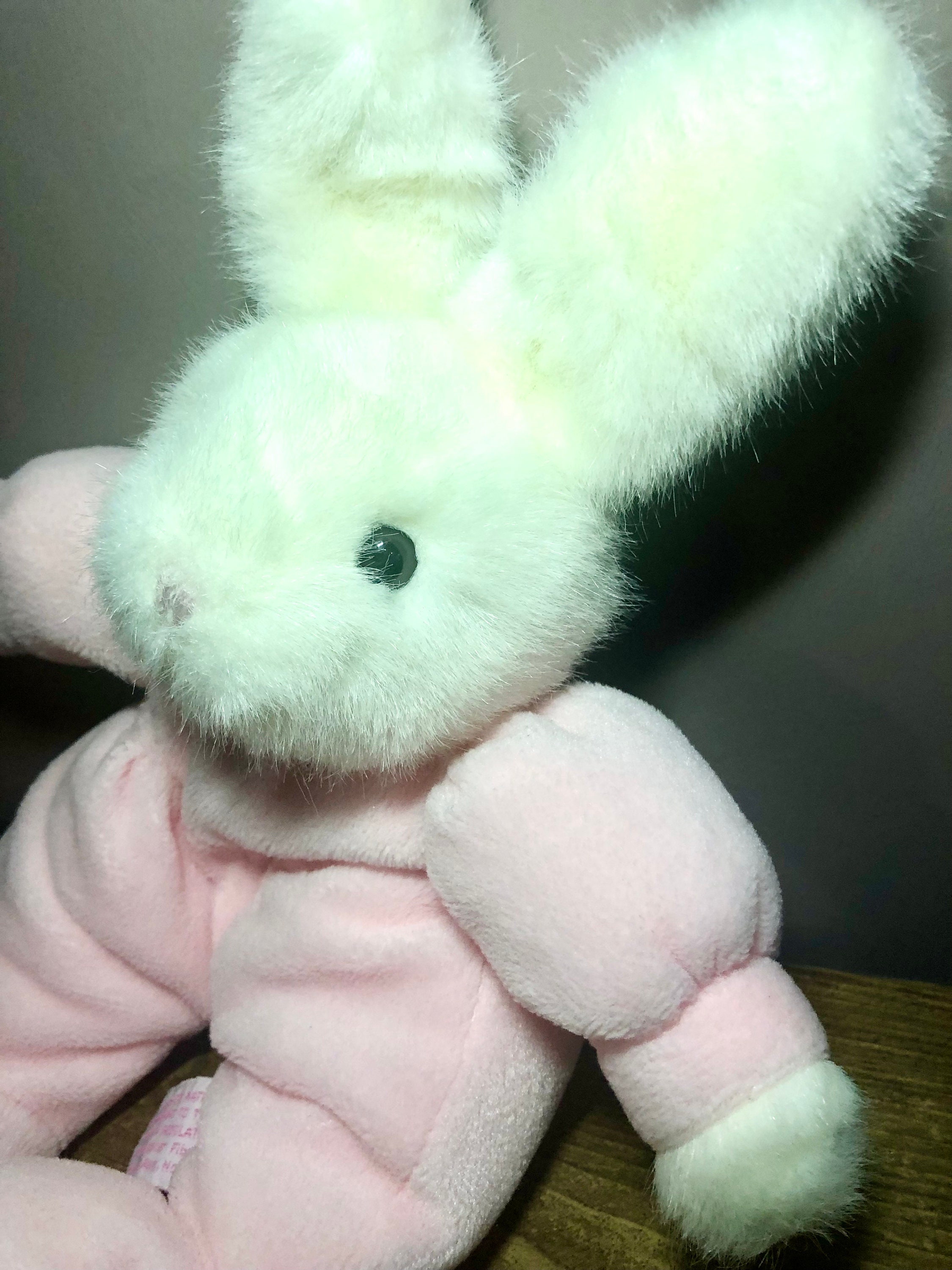 Vintage Russ Berrie Pink Bunny Plush: Rare Collectible Comforter