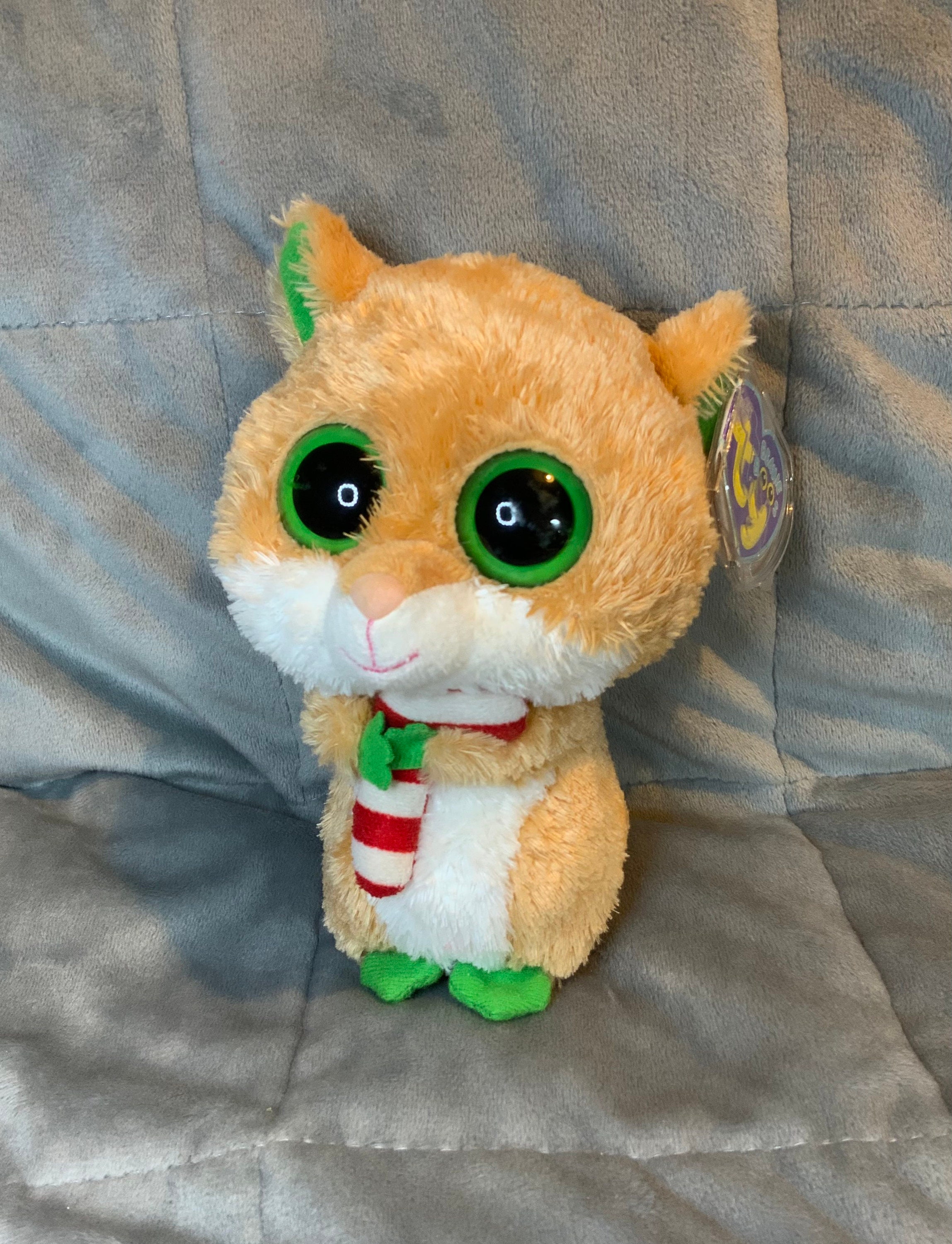 TY Beanie Boo Candy Cane Christmas Hamster Purple Blue Tag 6 Standard Size TY Beanies Soft Plush Toy Big Eyes 15cm Tags Green Solid Eyes Etsy India