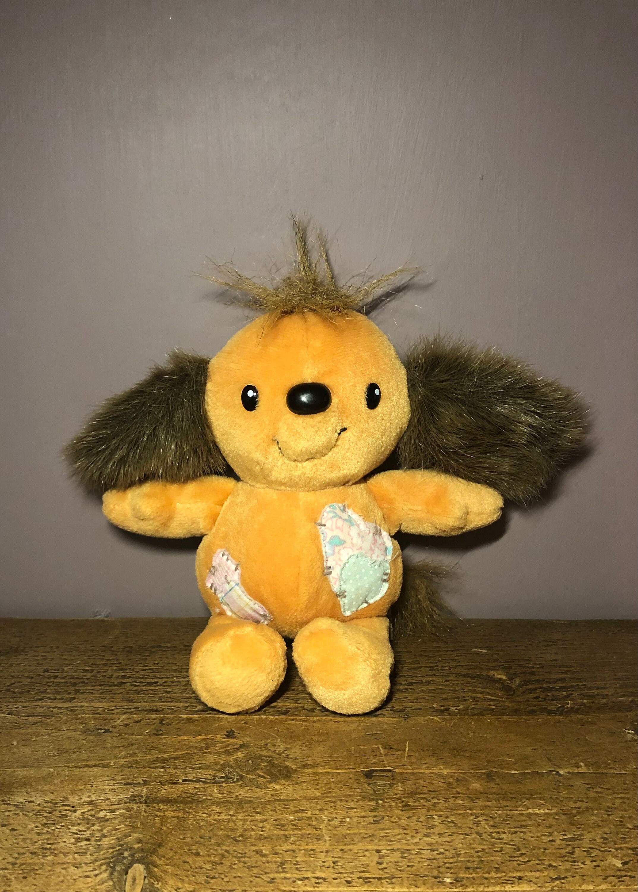 Vintage APPLAUSE Patches Puppy Plush: 1980s Hallmark Stuffed Dog