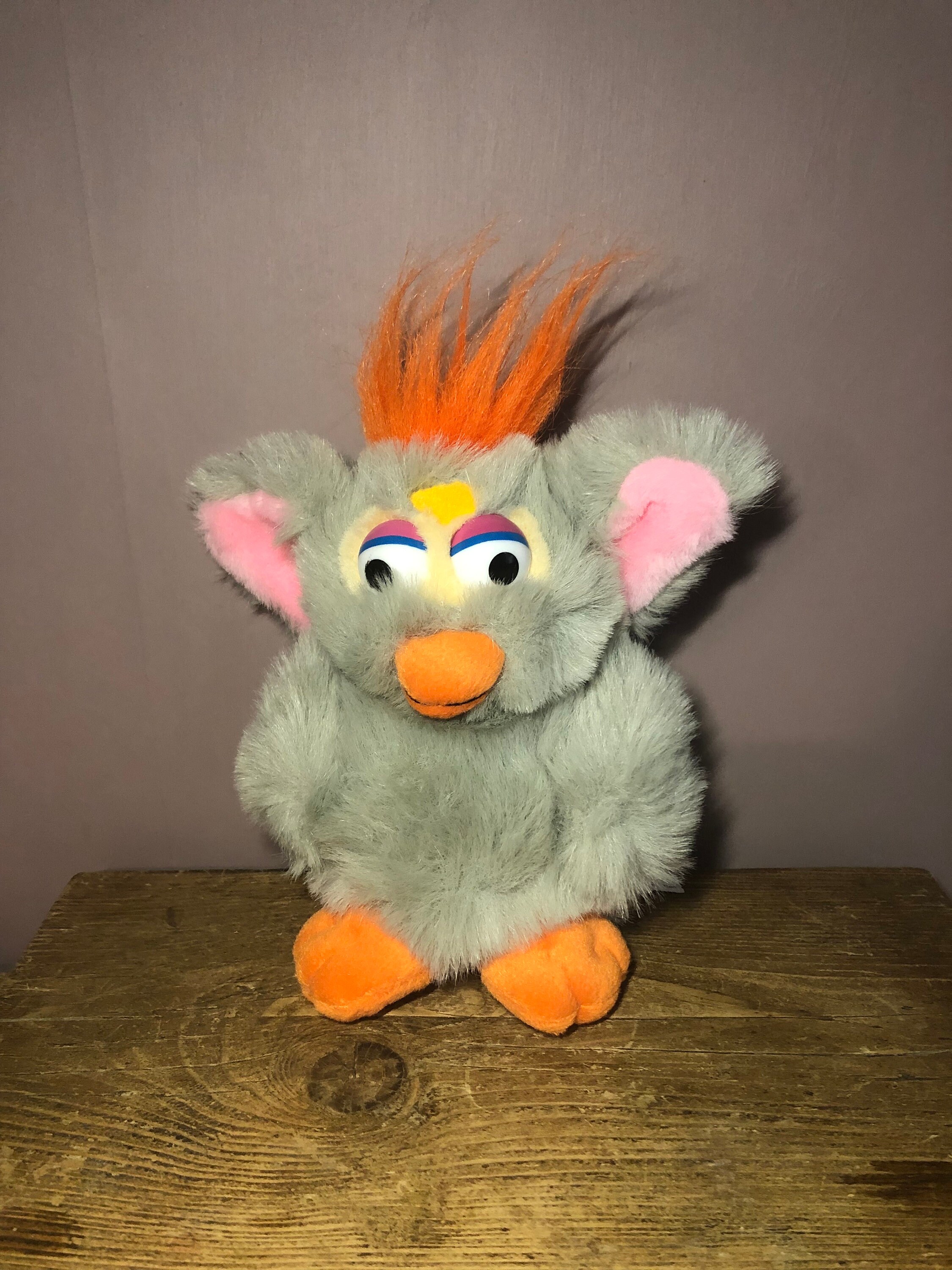 Peluche Vintage Furby Imitation - Modèle Sandy Vert, Années 80/90, Occasion En Très Bon état
