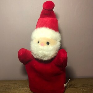 Marionnette à Main Père Noël - Jouet éducatif Pour Bébé Et Enfant - Taille Env. 42cm - Matériau Coton PP Doux Et Sûr