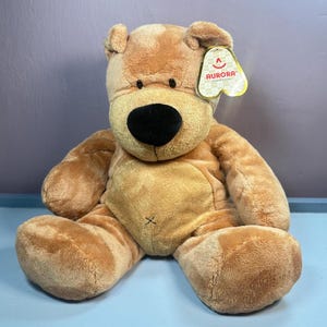 AURORA Buzzwell Bear: Weighted Plush, Golden Brown, 11&quot; Sitting
