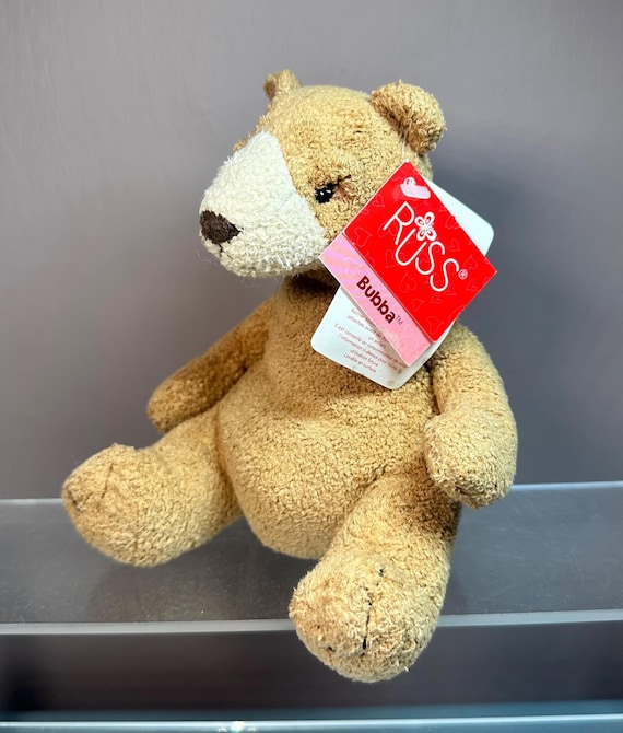 Vintage RUSS Berrie Bubba Bear Plush: 1990s Luv Pets Beanbag Toy