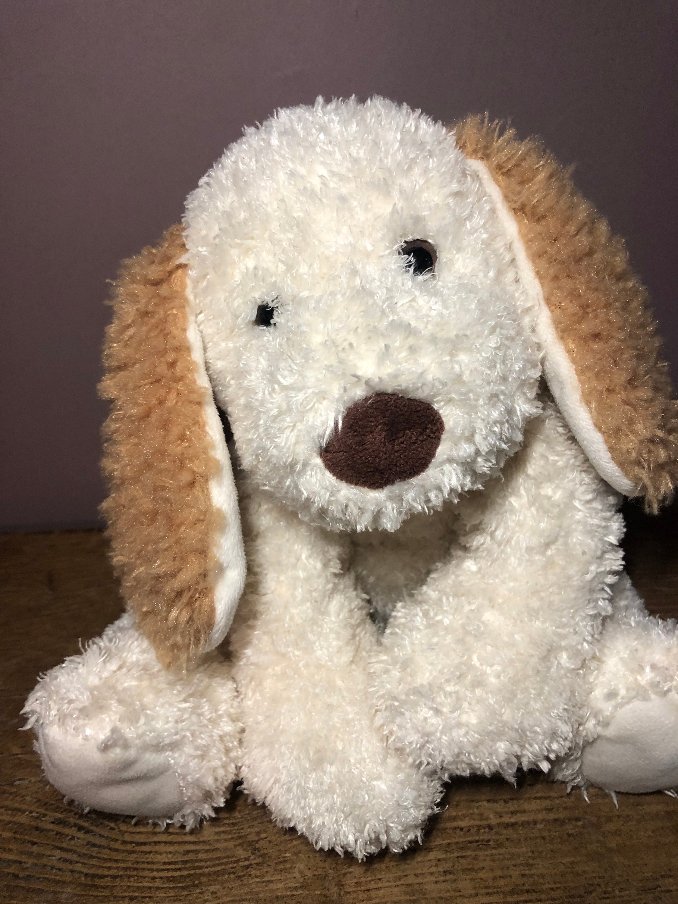 Marks Spencer Beige white brown Puppy Dog Plush beanie 10 Patch 3856529 Stuffed Plushie Weighted Paws Brown Nose Soft Toy Spaniel Etsy UK
