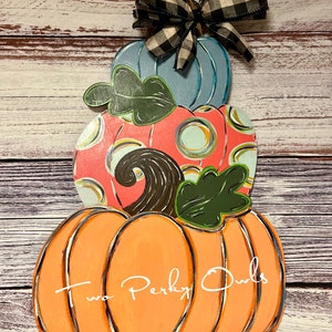 Fall Wooden Door Hanger | Pumpkin Stacked Door Hanger | Fall Decor | Fall Door Sign | Hello Fall Hanger | Fall | Autumn | Pumpkin Spice