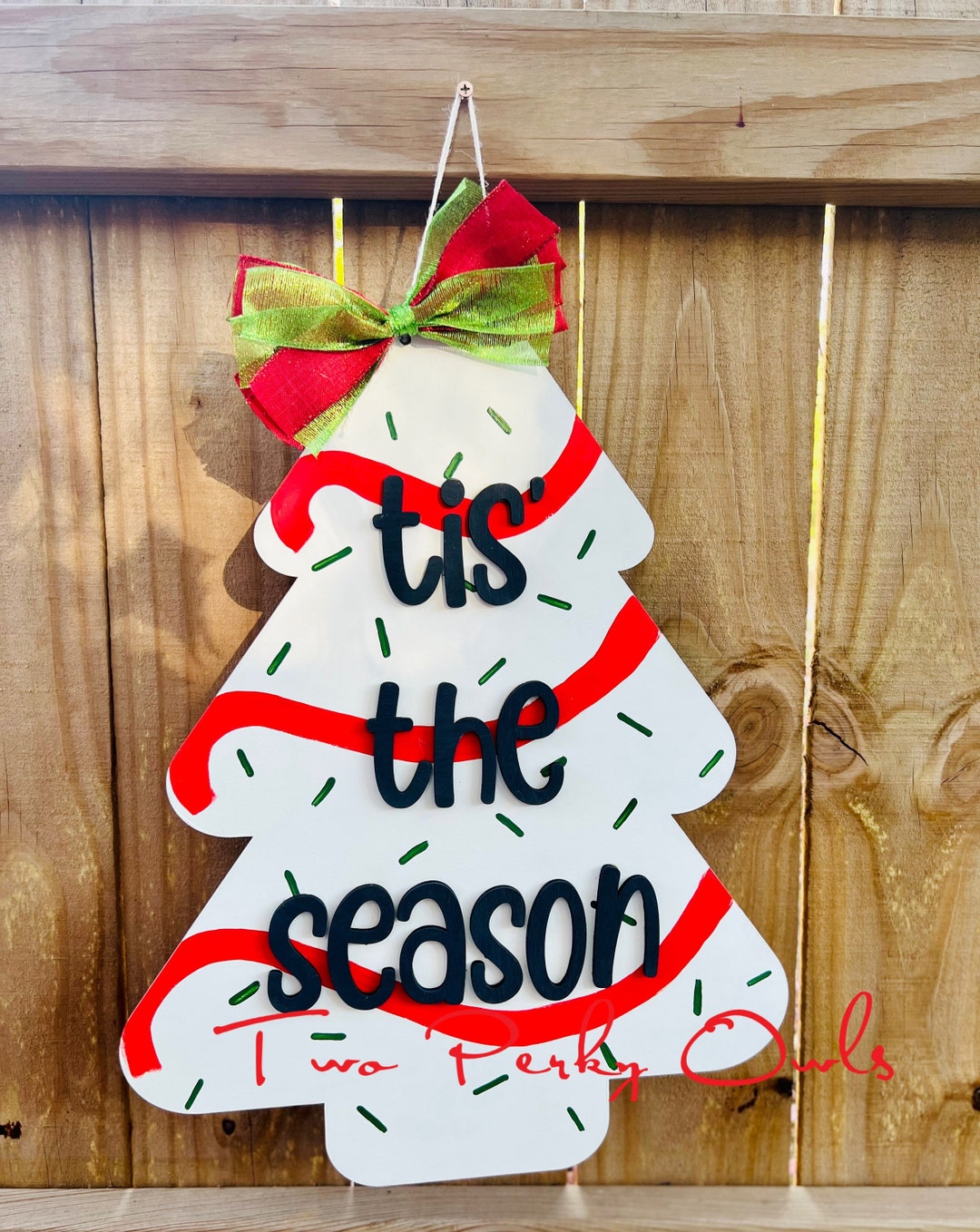 Tis the Season Christmas Door Hanger Holiday Door Hanger Christmas Merry Christmas Christmas