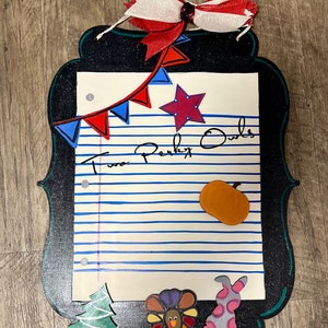 Interchangeable teacher door hanger -customizable -personalized -welcome to my class -back to school - school decor- Velcro 5 attachments