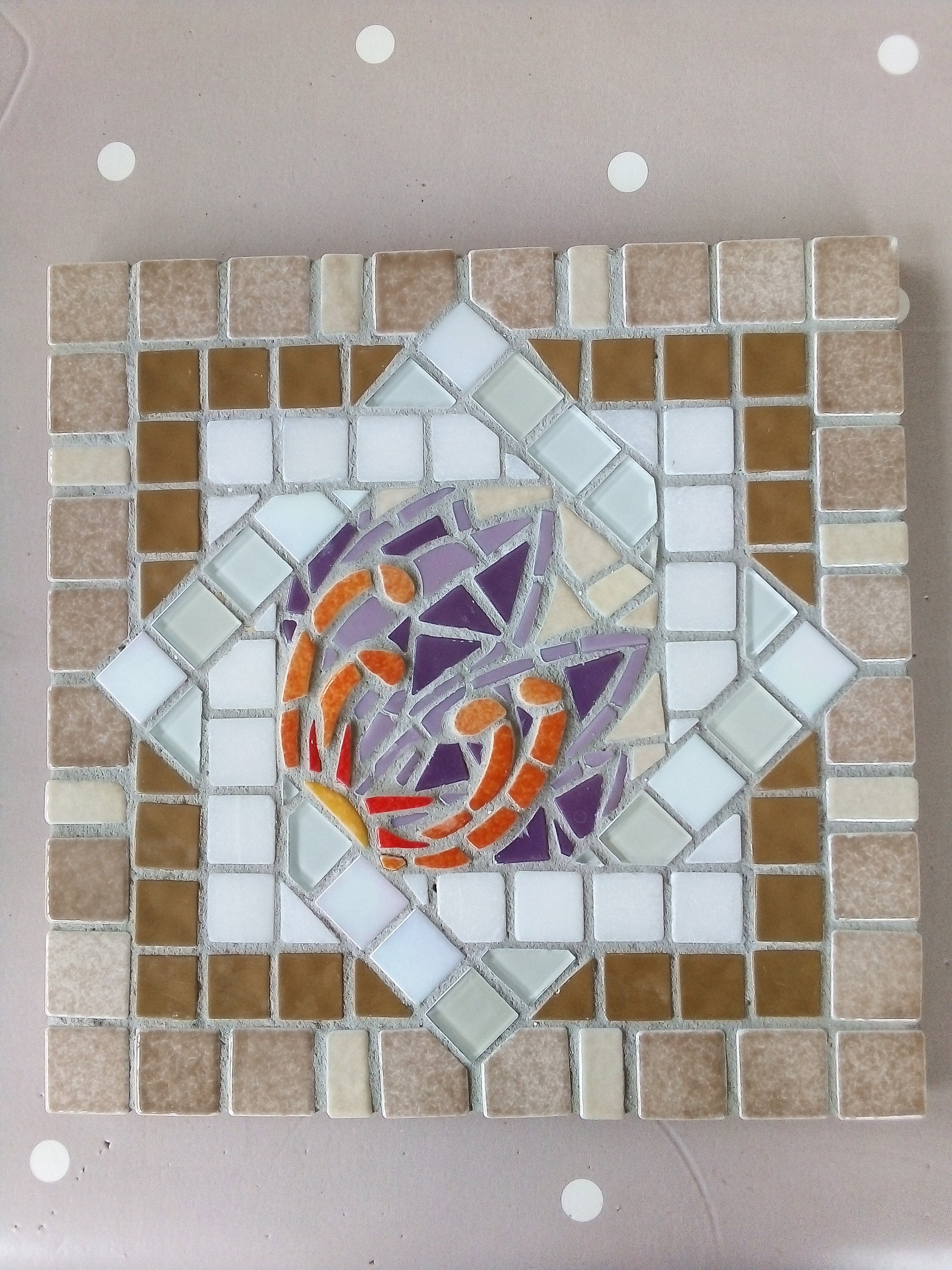 Tableau Mosaïque Fleur de Safran