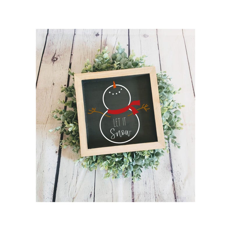 Let It Snow | Winter Wood Signs | Snowflake Wood Sign | Holiday Accent ...