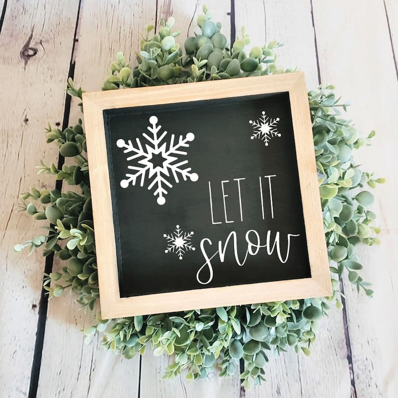 Snow Log Sign Snow Wood Sign - Etsy