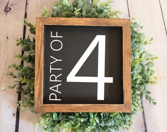Family Wood Sign | Personalized Family Sign | Custom Family Decor | Party Of Family Sign | Small Sign Decor | Shelf Decor | Wooden Signs