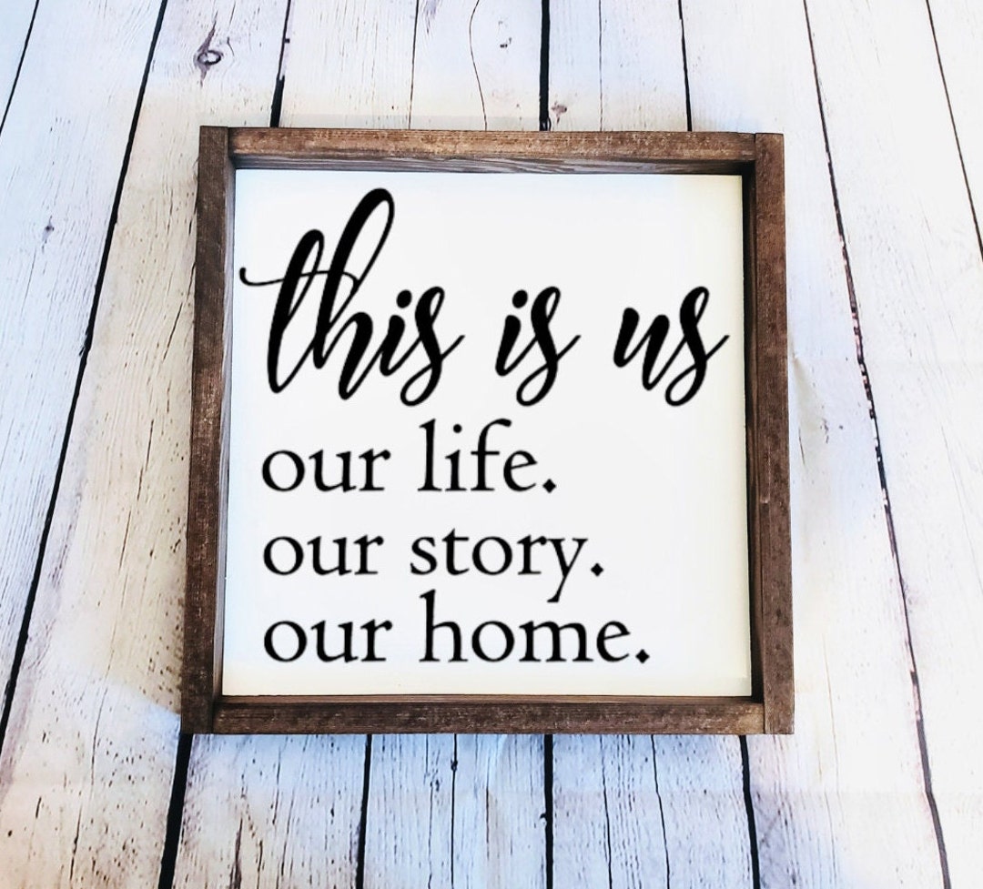 This is Us Wooden Sign Shelf Decor Home Decor Accent Signs Home Decorating Small Space Decor
