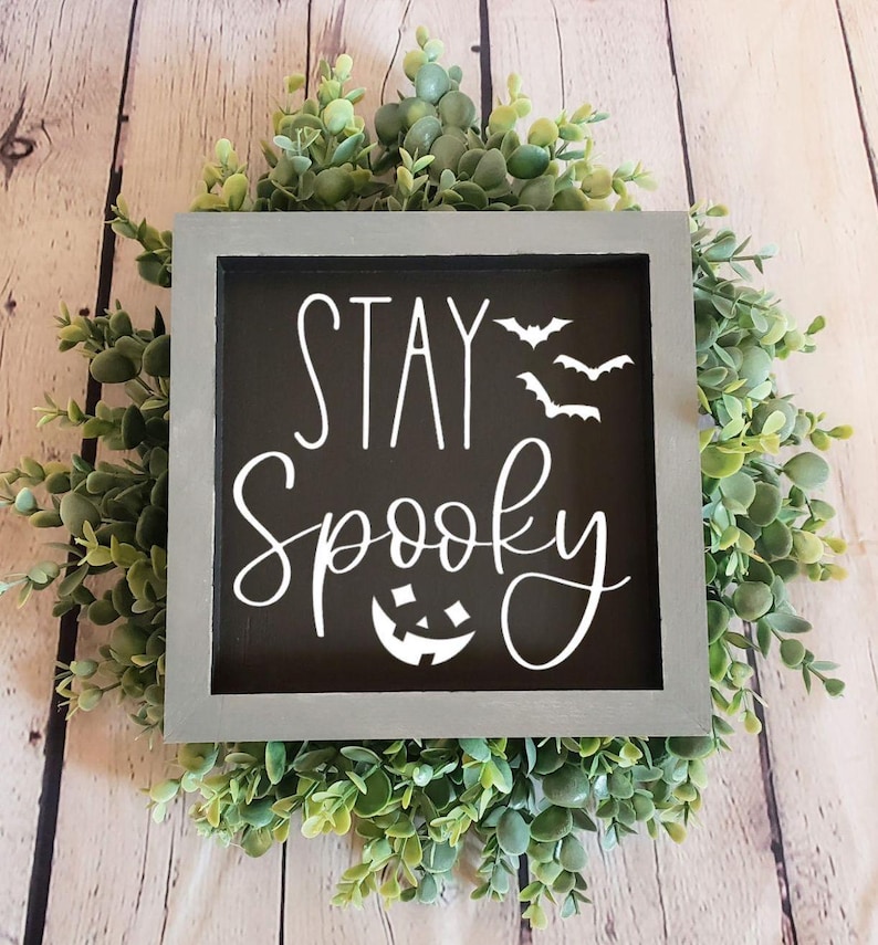 Stay Spooky | Halloween Wood Signs | Halloween Shelf Decor | Spooky ...