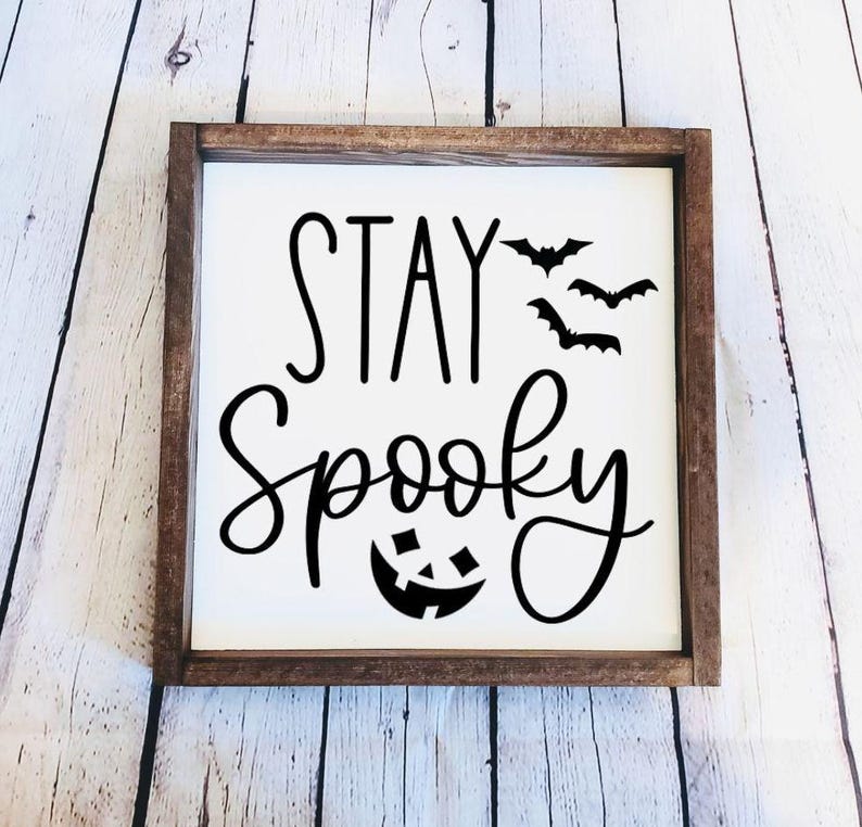 Stay Spooky | Halloween Wood Signs | Halloween Shelf Decor | Spooky ...