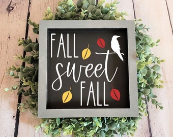 Fall Sweet Fall | Wood Signs | Fall Sign | Autumn Wood Sign | Fall Decor | Happy Fall | Fall Tiered Tray Signs | Wooden Signs | Autumn Signs